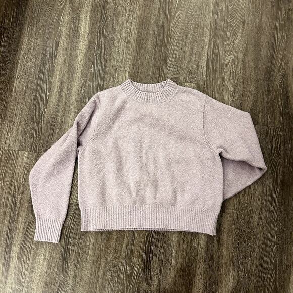 EUC AYR The Little Joy Organic Cotton Crewneck Sweater Purple Mist Size XL Fuzzy - Picture 10 of 14